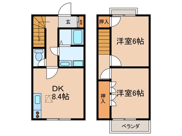 メゾネット　スィスルの物件間取画像